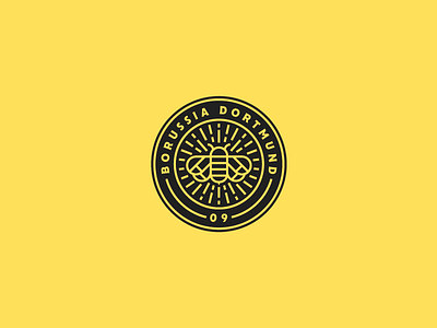 Borussia Dortmund Crest badge badge design bee borussia branding design dortmund football geometry graphicdesign icon illustration illustrator line lineart logo outline vector