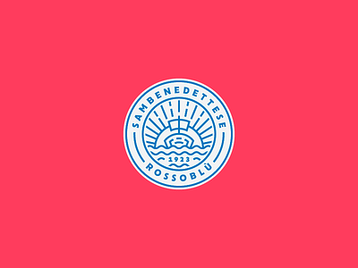 Sambenedettese Crest badge badgedesign branding design football graphicdesign icon illustration illustrator line lineart logo outline ship soccer sun vector