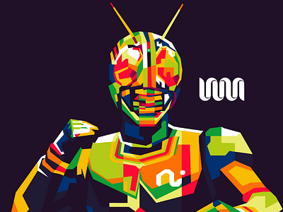 WPAP Kamen Rider Black art black design kamen rider satria baja hitam wpap