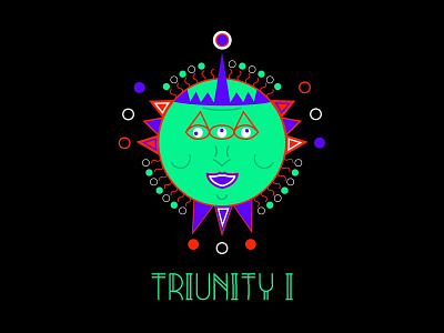 Triunity - DJ Set Cover Art bright colors cover art electronic music geometric graphic design neon colors vector art