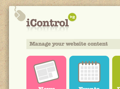 CMS homepage blue buttons cms green homepage icons pastel pink ui web app website