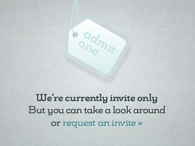 Invite screen invite landing texture web app