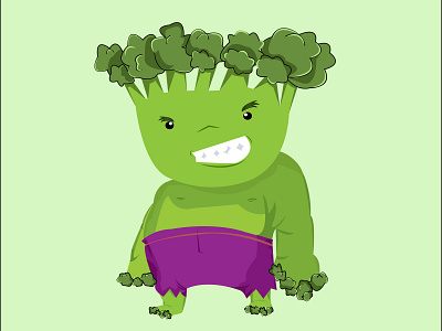 hulk branding character design flat illustration vector