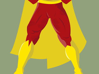 Superhero abstract branding character design flat illustration vector