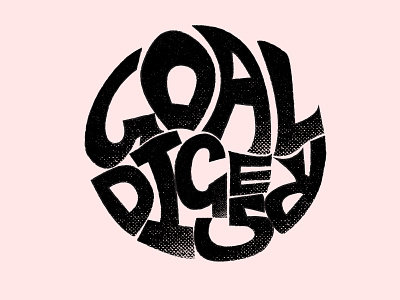 Goal Digger branding design flat illustration lettering typography vector
