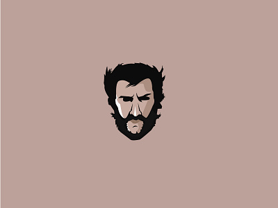 Wolverine abstract design flat illustration logo vector