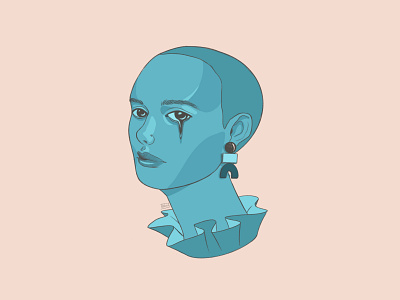 Blue in the Face characterdesign design digital illustration illustration procreate sketch women in illustration