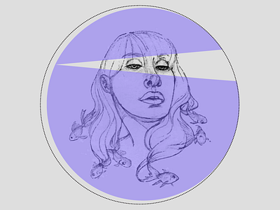 Fishbowl adobe illustrator design fishbowl illustration lady sketch