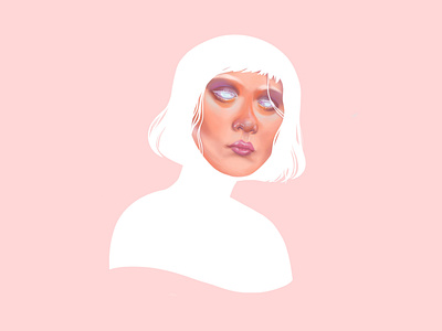 Study of a Woman in Pink design digital illustration illustration paint procreate sketch