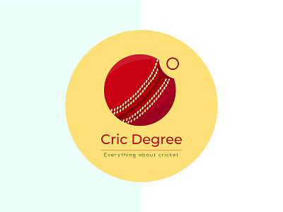 Cric Degree logo art ball character creative cricket degree illustration logo logodesign sport logo sports visual art
