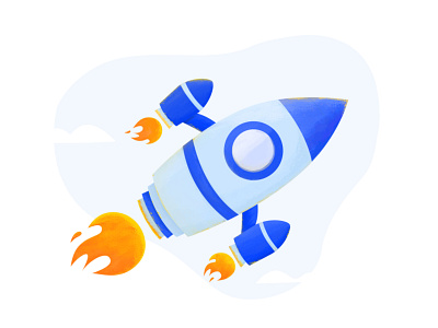 Rocket branding design illustration rocket ui website