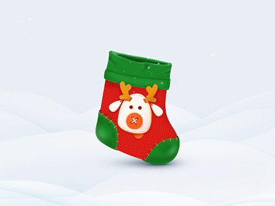 Christmas sock 2020 christmas green icon illustration merrychristmas red snow white winter