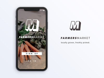 Farmers Market App alphabet animation branding design graphic design illustration logo ui vector