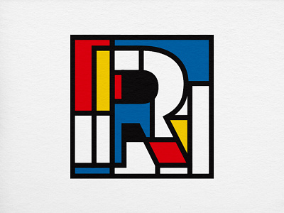 Letter R design experimental typography font graphic design illustration logo