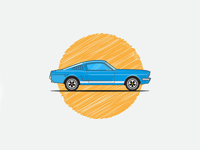 Mustang Vector Art car ford graphic illustration line art mustang vector wheel