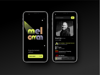 Meloman app branding design electronic graphic design illustration music product design product simple ui ux