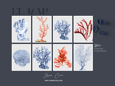 Print patterns and motifs art corals crustacean design fabric handpainted illustration ocean patterns prints sea seamless textiles watercolor