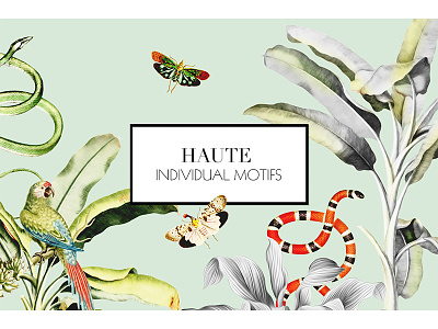 Haute, Luxury pattern birds butterflies designs fabric moths parakeet parrots patterns prints seamless snakes textiles