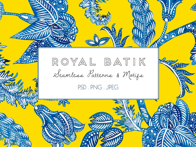 Royal Batik wallpaper paper batik watercolor fresh green textiles fabric seamless designs patterns prints