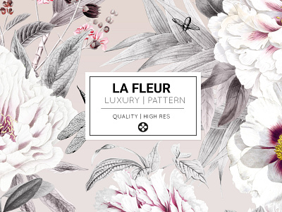 La fleur art design florals handpainted illustration patterns prints seamless textiles watercolor