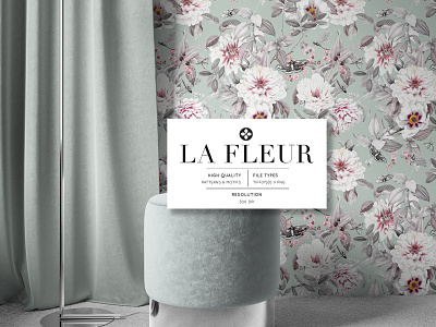 La fleur art decor design florals illustration patterns prints seamless textiles watercolor