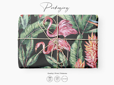 Flamingo Patterns art design florals handpainted illustration leaves prints seamless textiles tropical