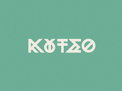 Koutso lettering game geometric greek green hopscotch lettering modernism play playground typography