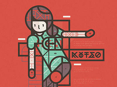 Hopscotch poster detail children exhibition geometric girl greek hopscotch illustration minimal modernism outline playground poster red typography vector