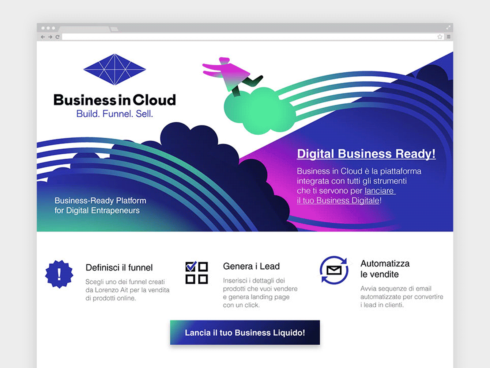 Business in Cloud illustration illustrator photoshop vector web design webdesign