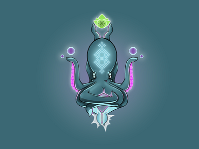 "Cheerleaders for Life" | Shiva Octopus adobe chakra character comic deity design fractal graphic design illustration illustrator mandala mindfulness octopus photoshop shiva squid