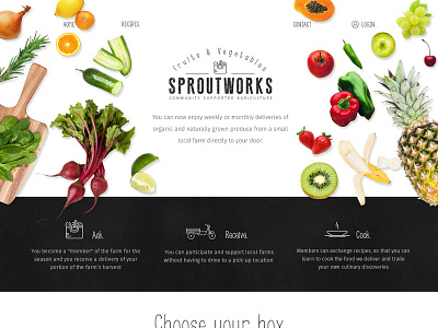 Fruits & Vegetables Website box cook fruits package sale vegetables