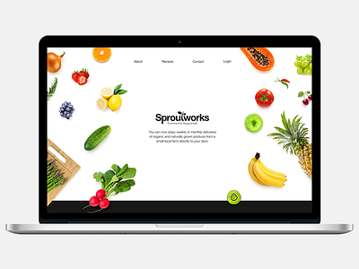 Sproutworks Hero Redesign desktop fruits hero logo macbook redesign responsive veggies