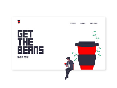 RedCup Landing Page design illustration landingpage website