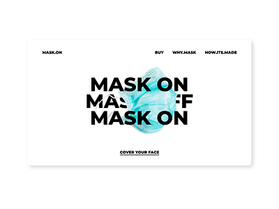 MASK.on Landing page adobe design landingpage ui website