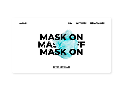 MASK.on Landing page