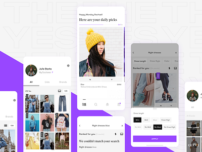 The Yes - iOS App Design ai app design ecommerce fashion interaction ios ui