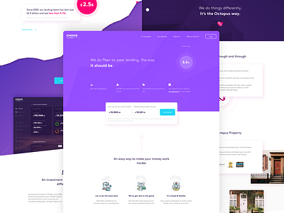 Choice by Octopus Investment - Homepage design finance investment landing page ui ux web
