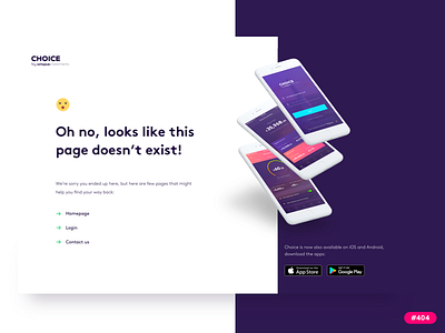 Error page redesign for Choice