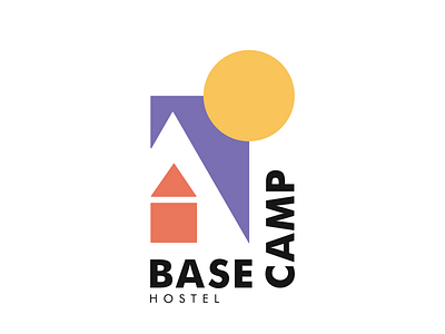 Basecamp hostel logo branding desigh design illustrator logo typography ui vector web design website