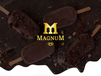 Magnum - rebranding concept adobe illustrator black friday brand branding branding design debut debut shot design graphic design ice cream logo logo design magnum typography vector