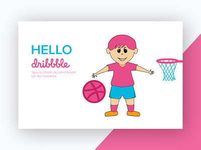 Hello Dribbble debut dribbble first shot hello