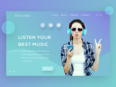 Music Product Landing Page landing page ui ui product landing page ux