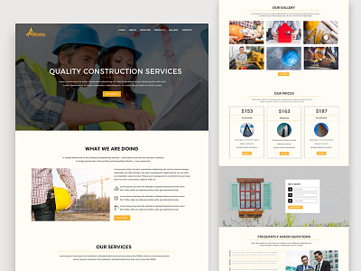 Construction Agency Homepage clean design landing page ui uidesign ux webdesign website