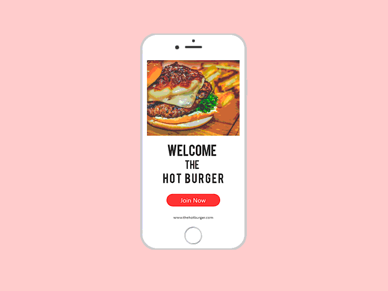 Animated Food App animation app burger design food interaction mobile motion ui ux