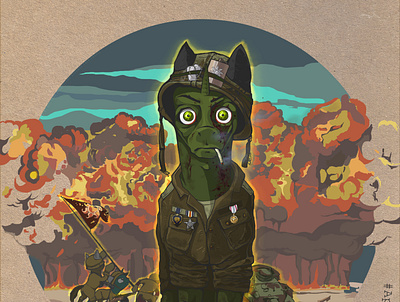 Nice soldier art bang concept design illustration mylittlepony soldier war