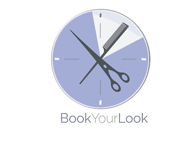 BookYourLook Logo design flat illustrator logo