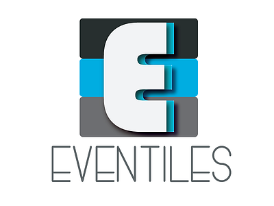 Logo design | EVENTILES | 3d effect illustrator logo logo design