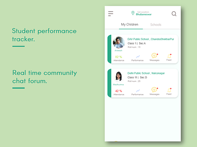 School Net ( Student Performance Tracker) adobe adobe xd android app card card design cardview chat community app design ios material design mobile performance tracker school school app ui uiux ux