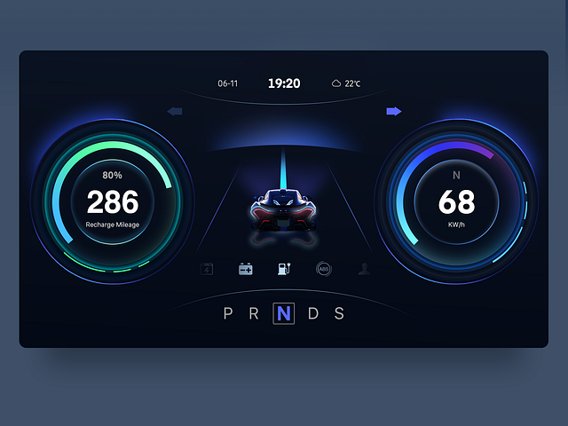 smart Car Dashboard Design HMI by JiangJianger for CoCo on Dribbble