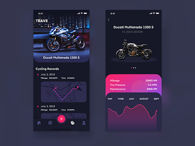 Moto Rider Travel App Design